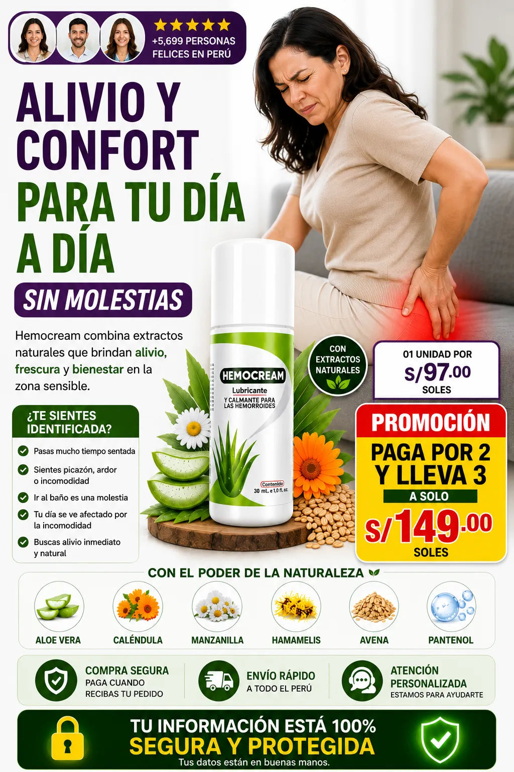 HEMOCREAM® Adiós Molestias - Alivio Inmediato