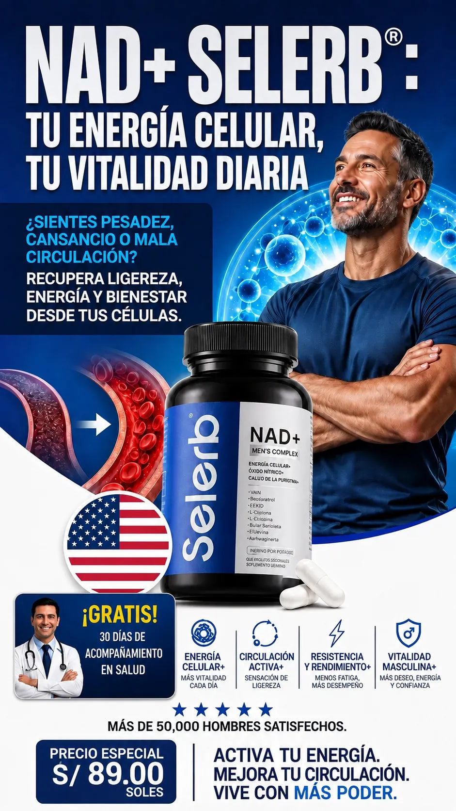 NAD+ Selerb® Suplemento Natural