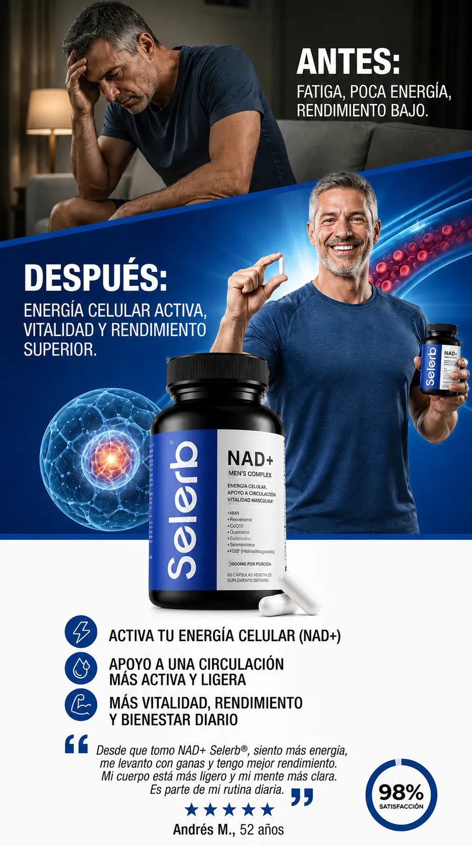 NAD+ Selerb® Suplemento Natural