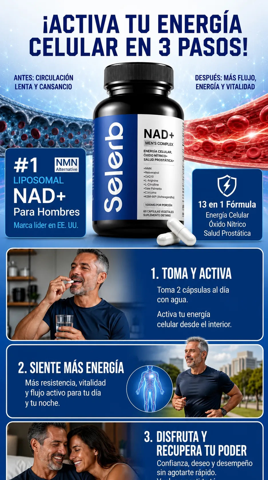 NAD+ Selerb® Suplemento Natural