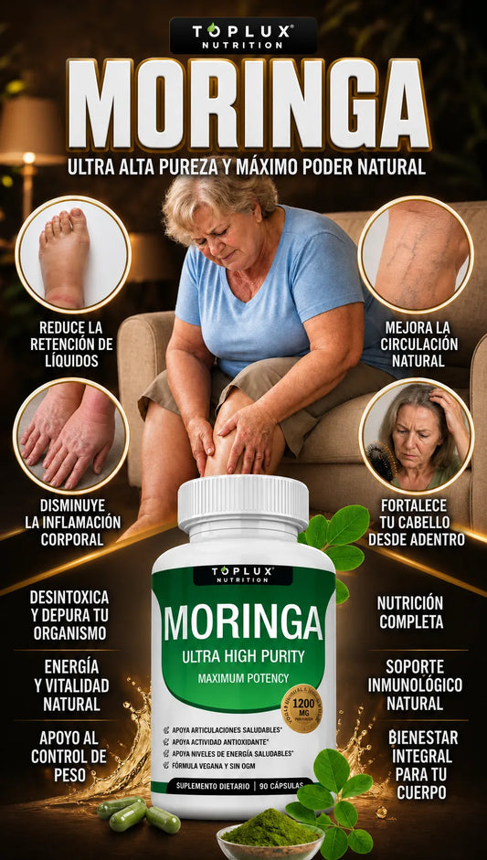 MORINGA® Menos Hinchazón, Menos Retención de Líquido