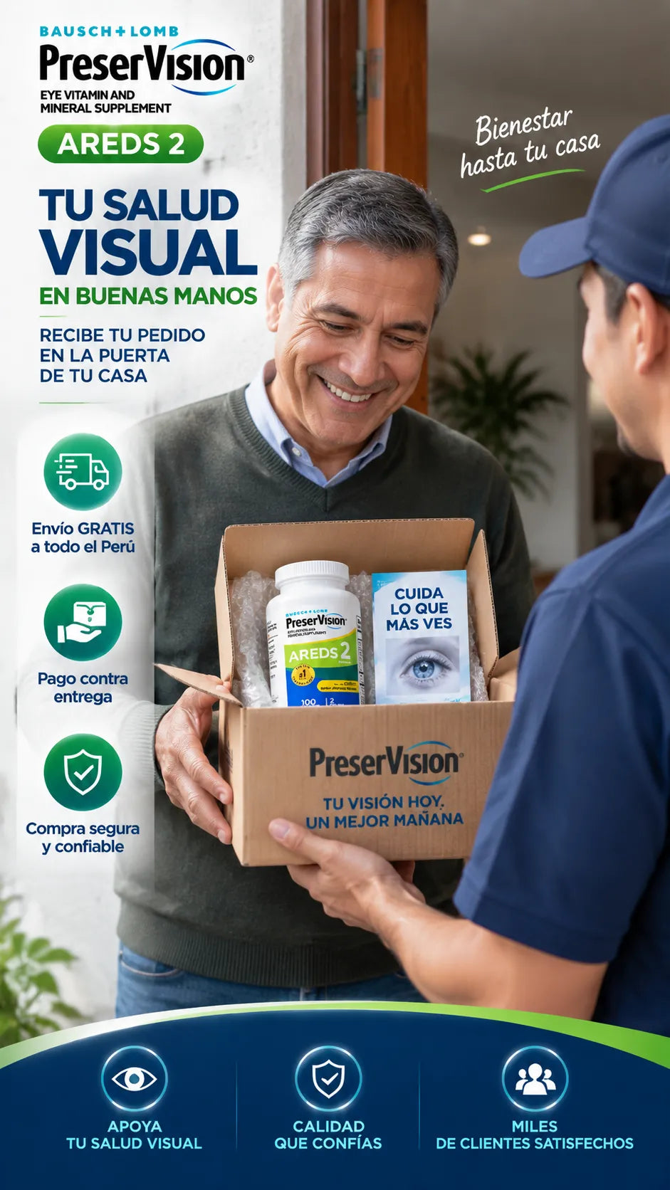 PreserVision AREDS 2 - Suplemento vitamínico y mineral para los ojos