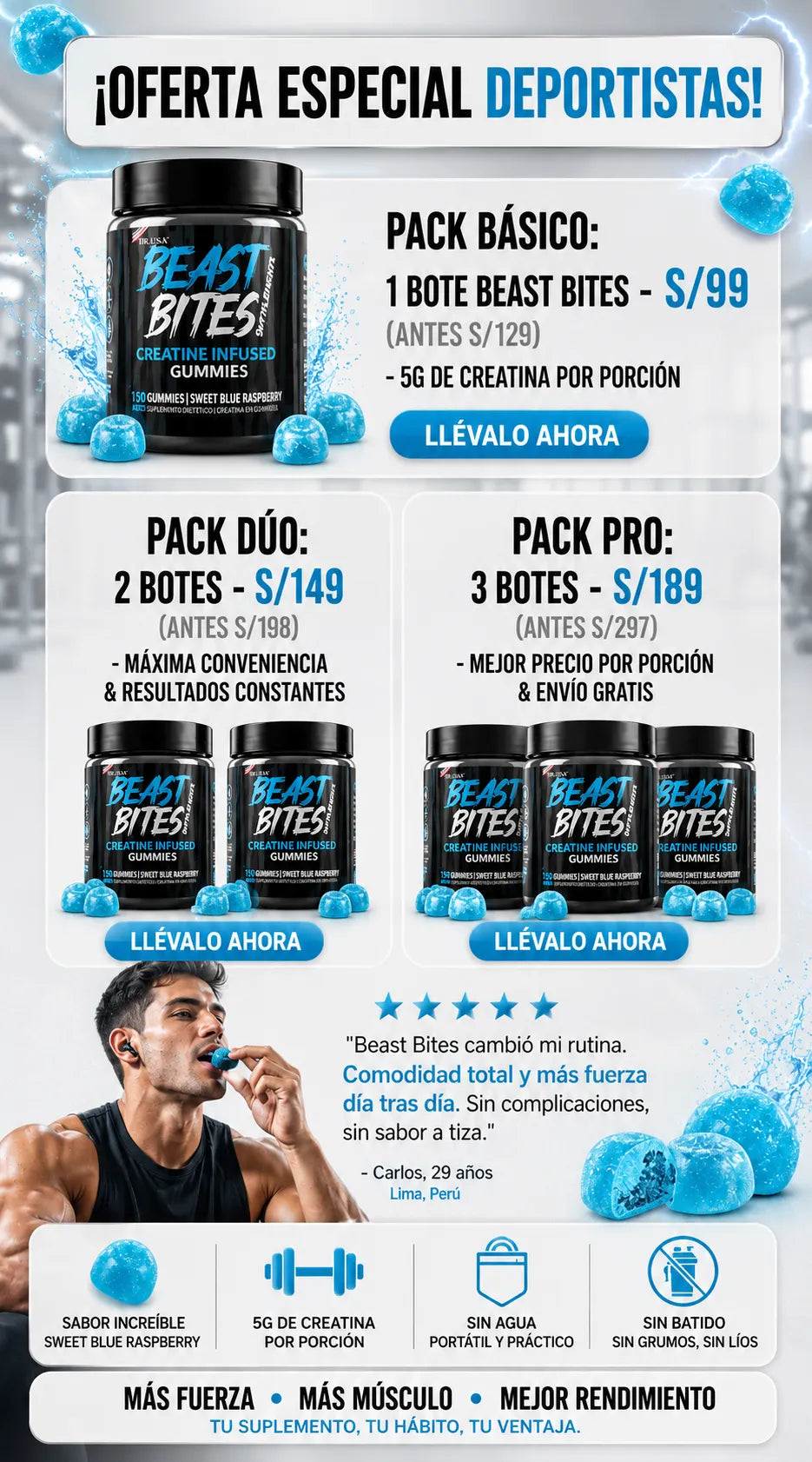 BEAST BITES® Más Fuerza y Rendimiento