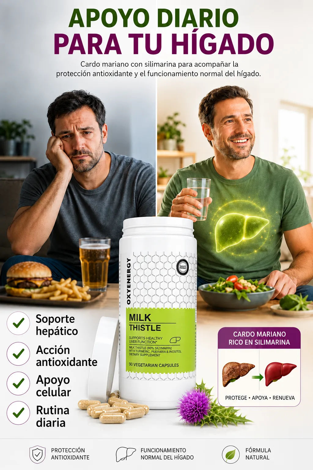 Detox de Hígado (90 Cápsulas) / Cardo Mariano Milk Thistle