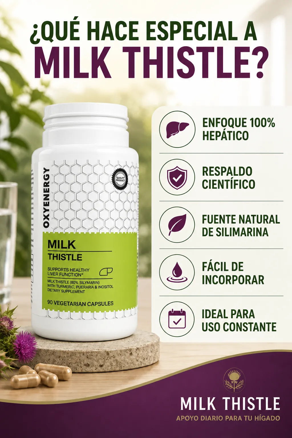 Detox de Hígado (90 Cápsulas) / Cardo Mariano Milk Thistle