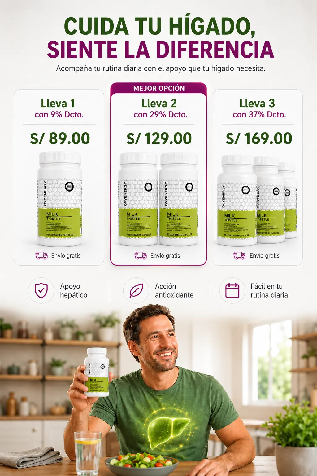 Detox de Hígado (90 Cápsulas) / Cardo Mariano Milk Thistle