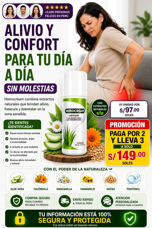 HEMOCREAM® Adiós Molestias - Alivio Inmediato