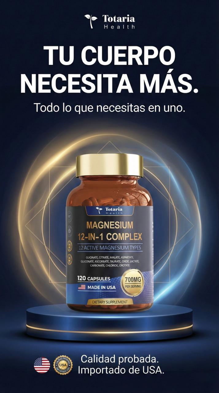 MAGNESIO 12 EN 1 PARA TU RUTINA DIARIA