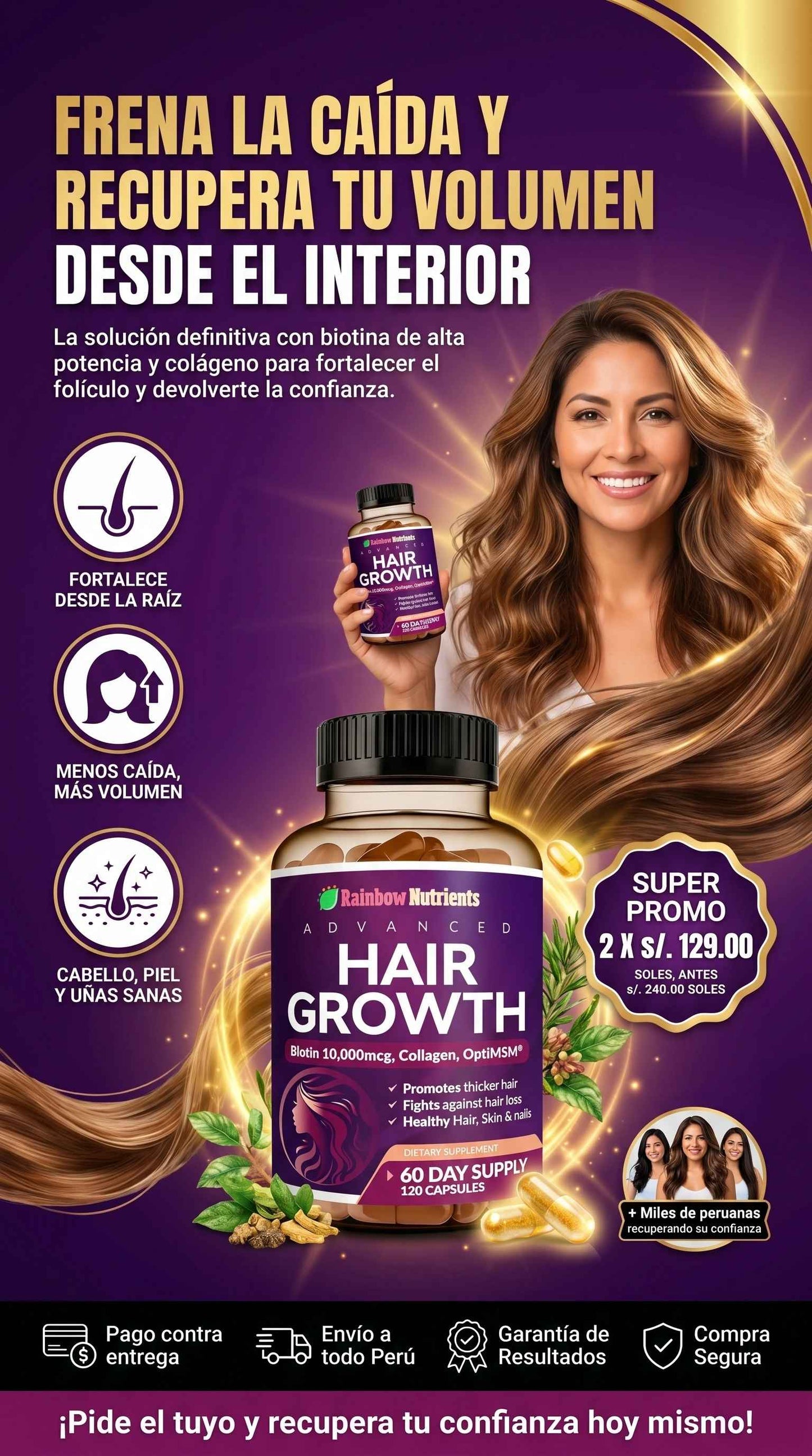 HAIR GROWTH PREMIUM: TRATAMIENTO PARA FRENAR LA CAIDA DEL CABELLO