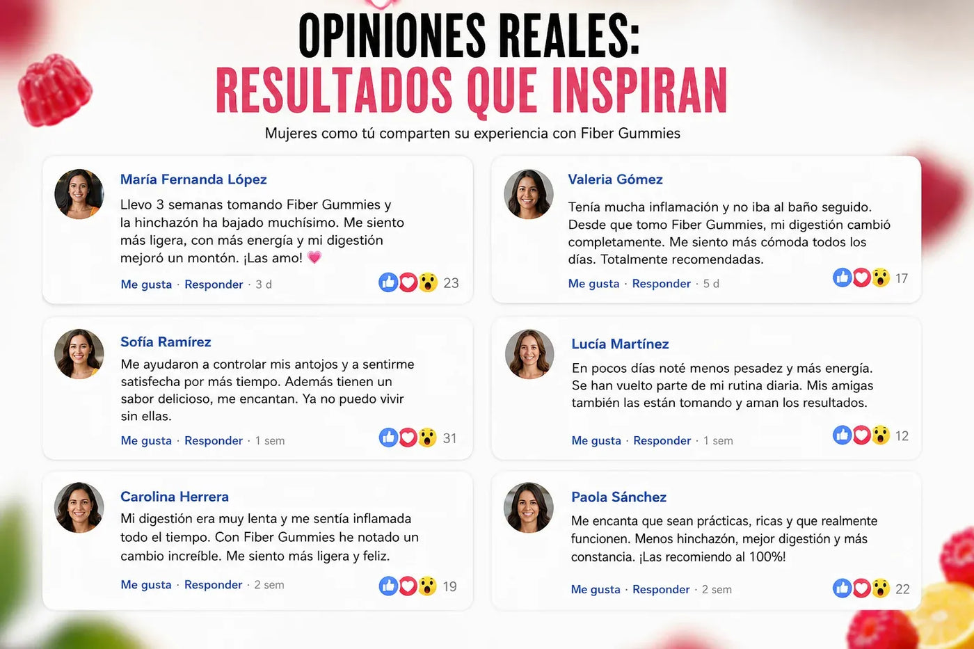 Gomitas de fibra Physician’s Choice para la salud digestiva y la regularidad: Sin azúcar añadido y veganas; gomita diaria para adultos