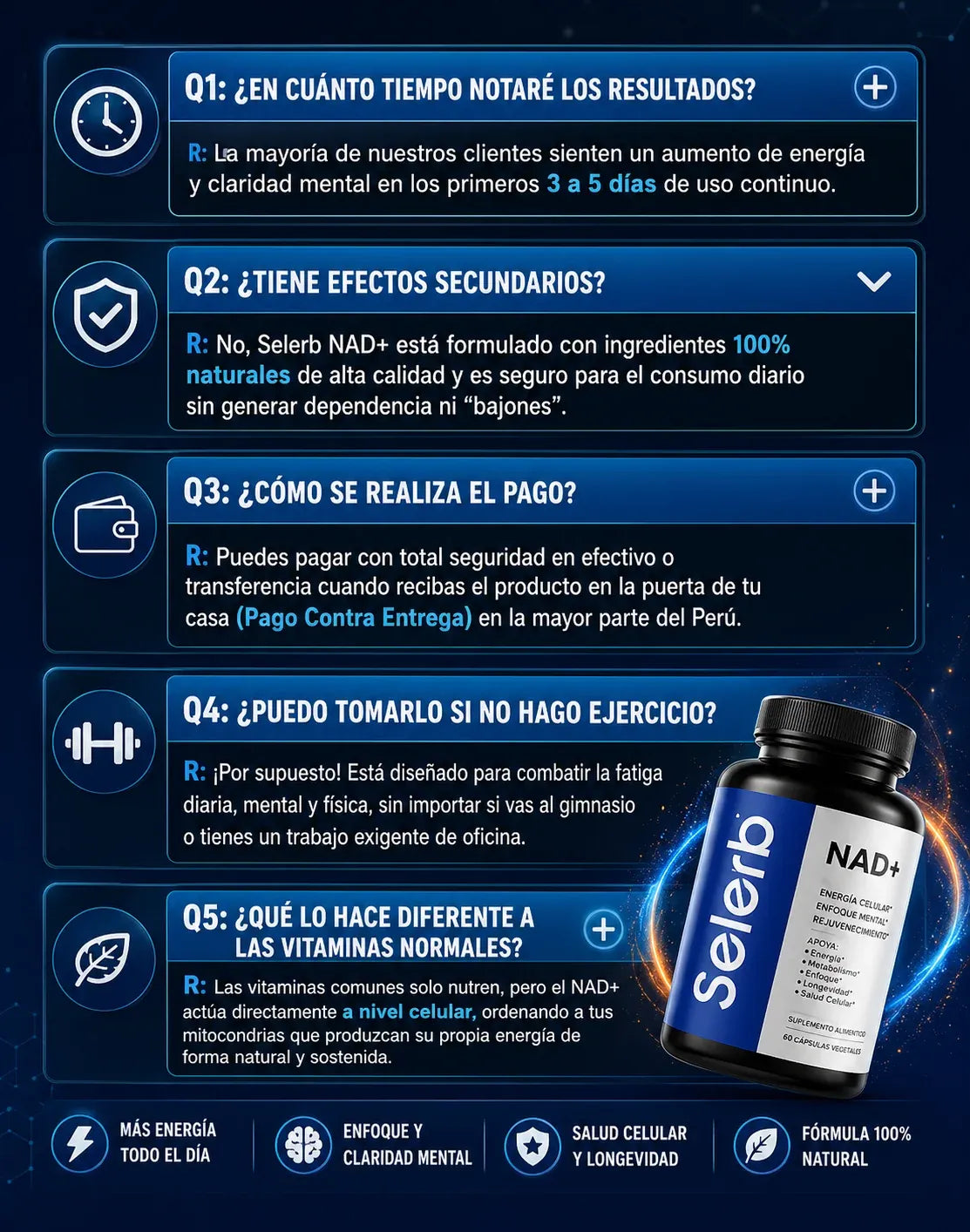 Selerb® NAD+ for men 14 en 1 | Energía, Vitalidad Masculina y Salud Prostática