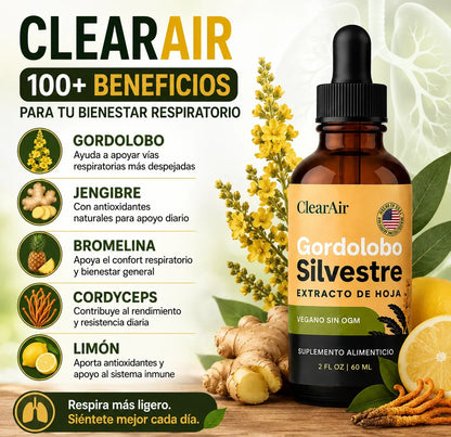 ClearAir™ -Detox Pulmonar - Apoyo Respiratorio para Fumadores y Exfumadores