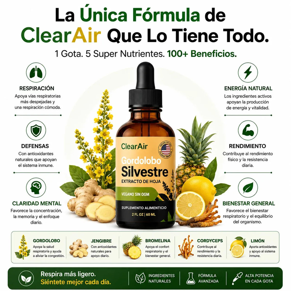ClearAir™ -Detox Pulmonar - Apoyo Respiratorio para Fumadores y Exfumadores
