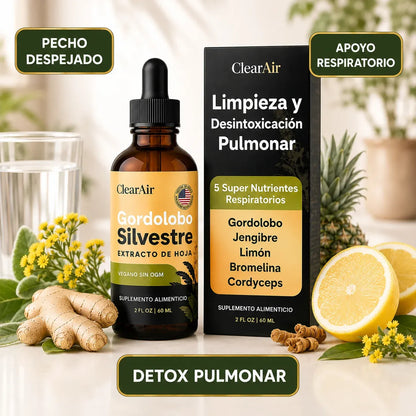 ClearAir™ -Detox Pulmonar - Apoyo Respiratorio para Fumadores y Exfumadores